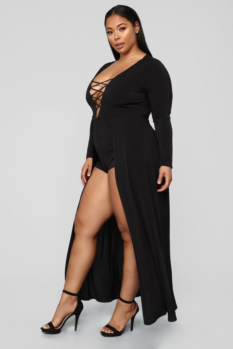 Take Me Away Maxi Romper - Black - jameswhite001