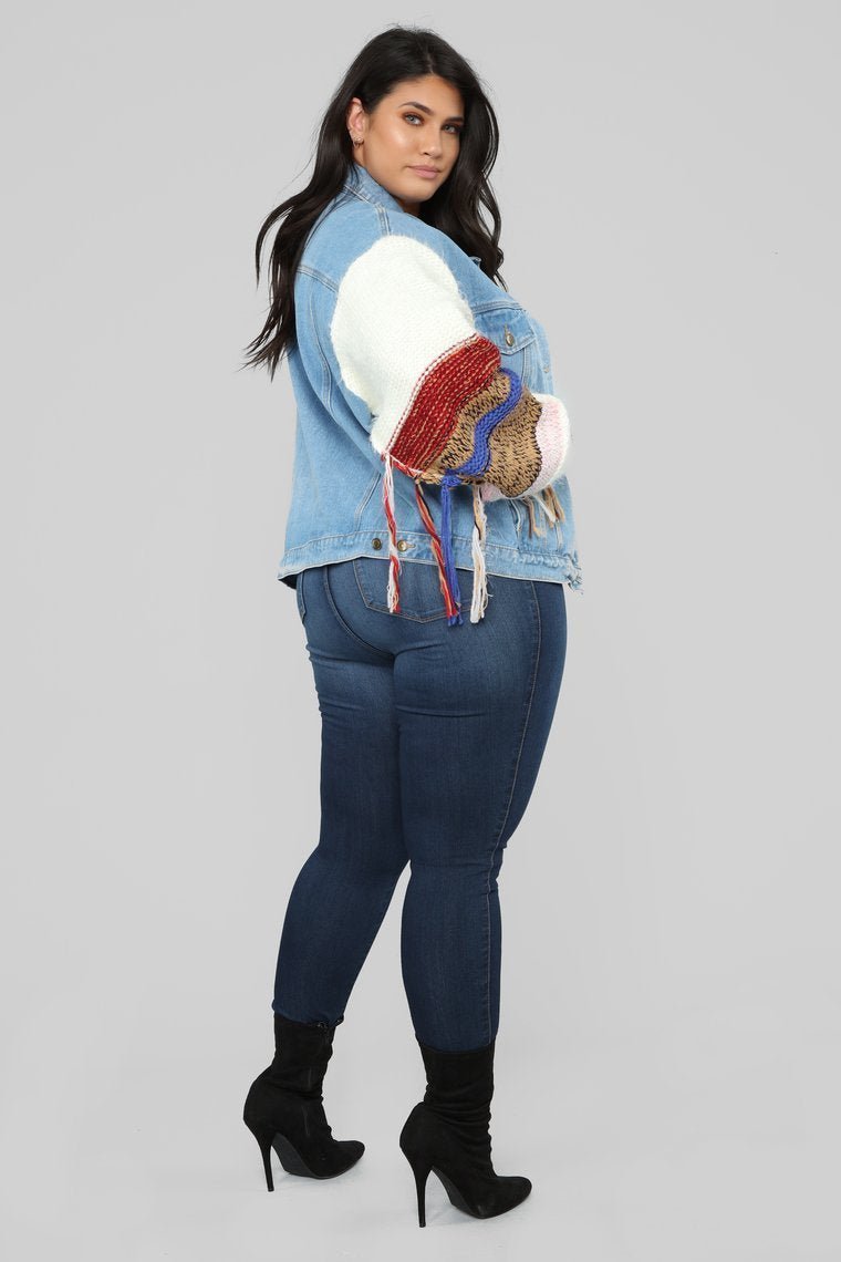 Take To The Road Denim Jacket - Denim/Multi - jameswhite001