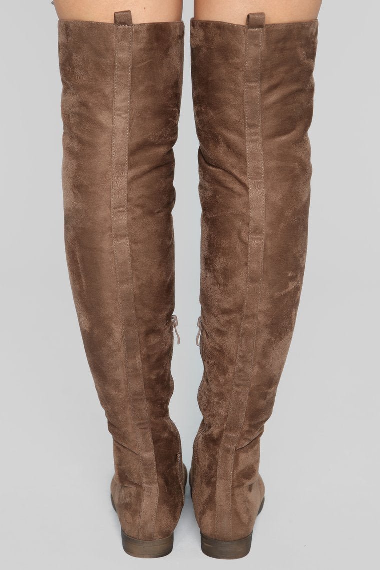 Tall Talk Flat Boot - Taupe - jameswhite001