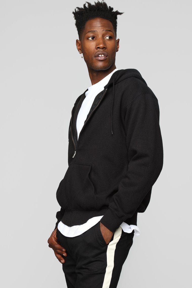 Territory Zip Hoodie - Black - jameswhite001
