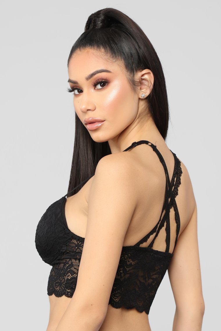 Thank You, Next Lace Bralette - Black - jameswhite001