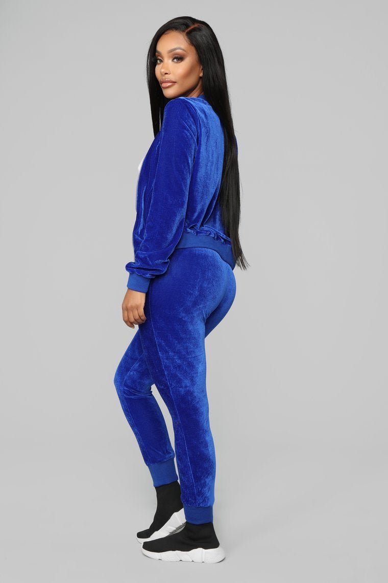 The OG Velvet Lounge Set - Royal Blue - jameswhite001