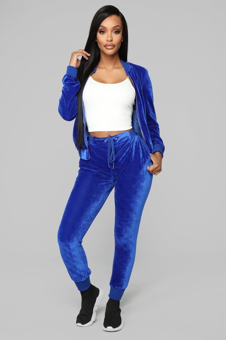 The OG Velvet Lounge Set - Royal Blue - jameswhite001