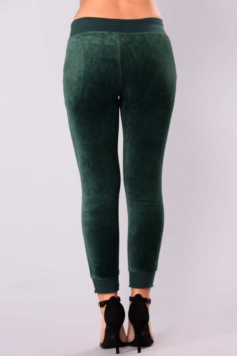 The Original Trendsetter Velour Pants - Hunter - jameswhite001