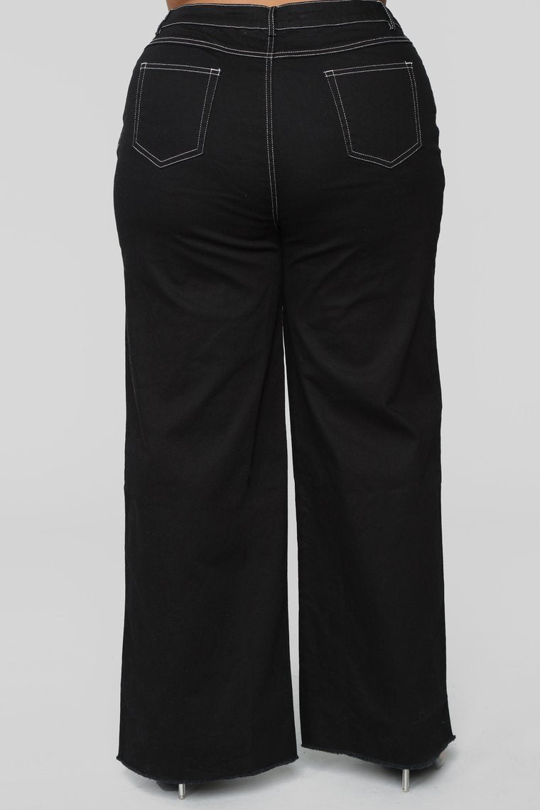The Possibilities Straight Leg Jeans - Black - jameswhite001