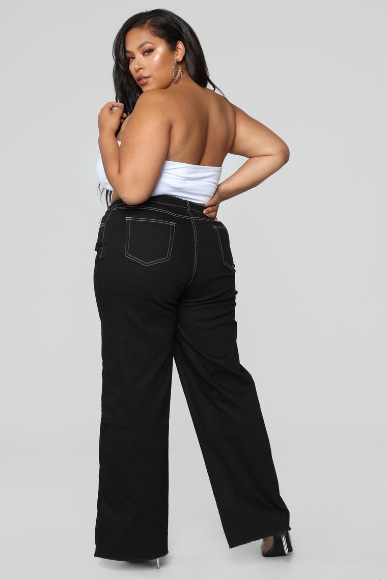 The Possibilities Straight Leg Jeans - Black - jameswhite001