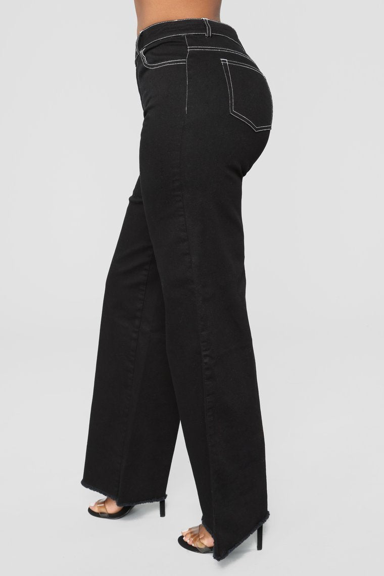The Possibilities Straight Leg Jeans - Black - jameswhite001