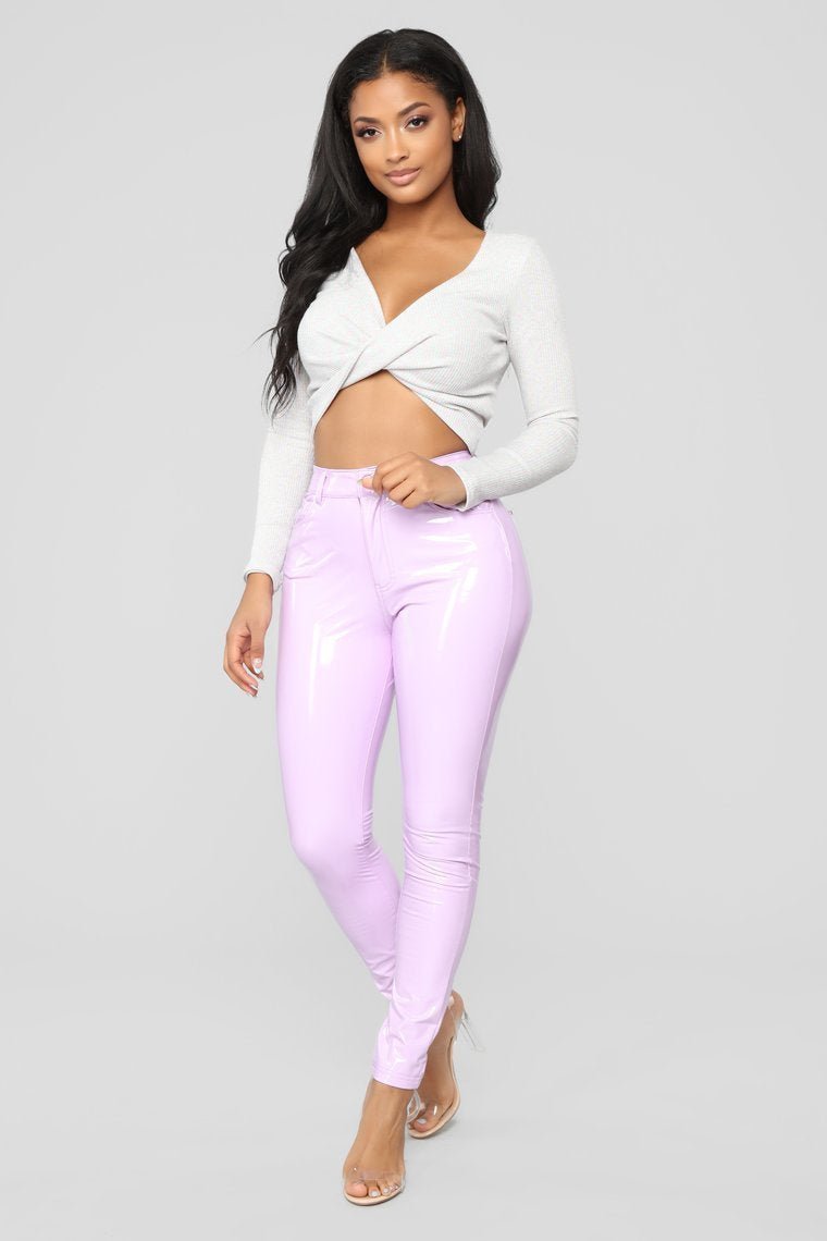 The Vinyl Countdown Pants - Lilac - jameswhite001