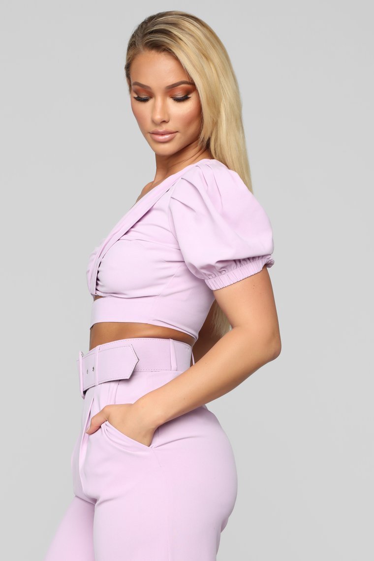 There's A Twist To It Pant Set - Lavender - jameswhite001