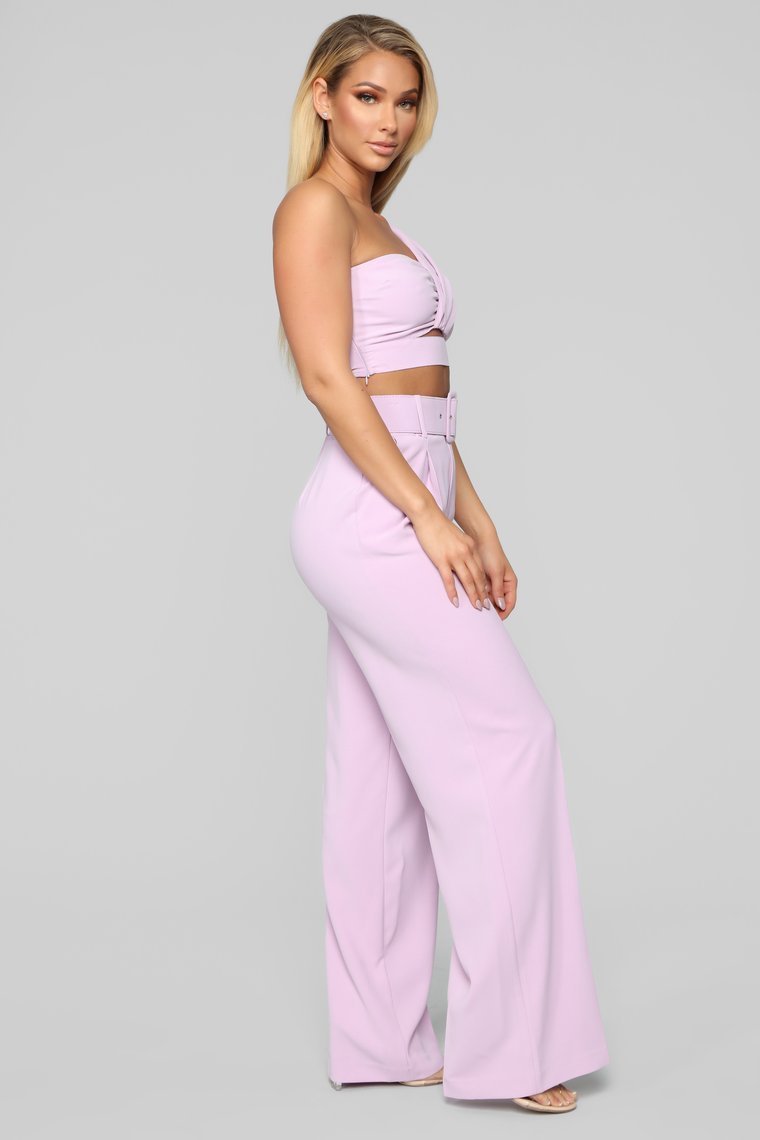 There's A Twist To It Pant Set - Lavender - jameswhite001