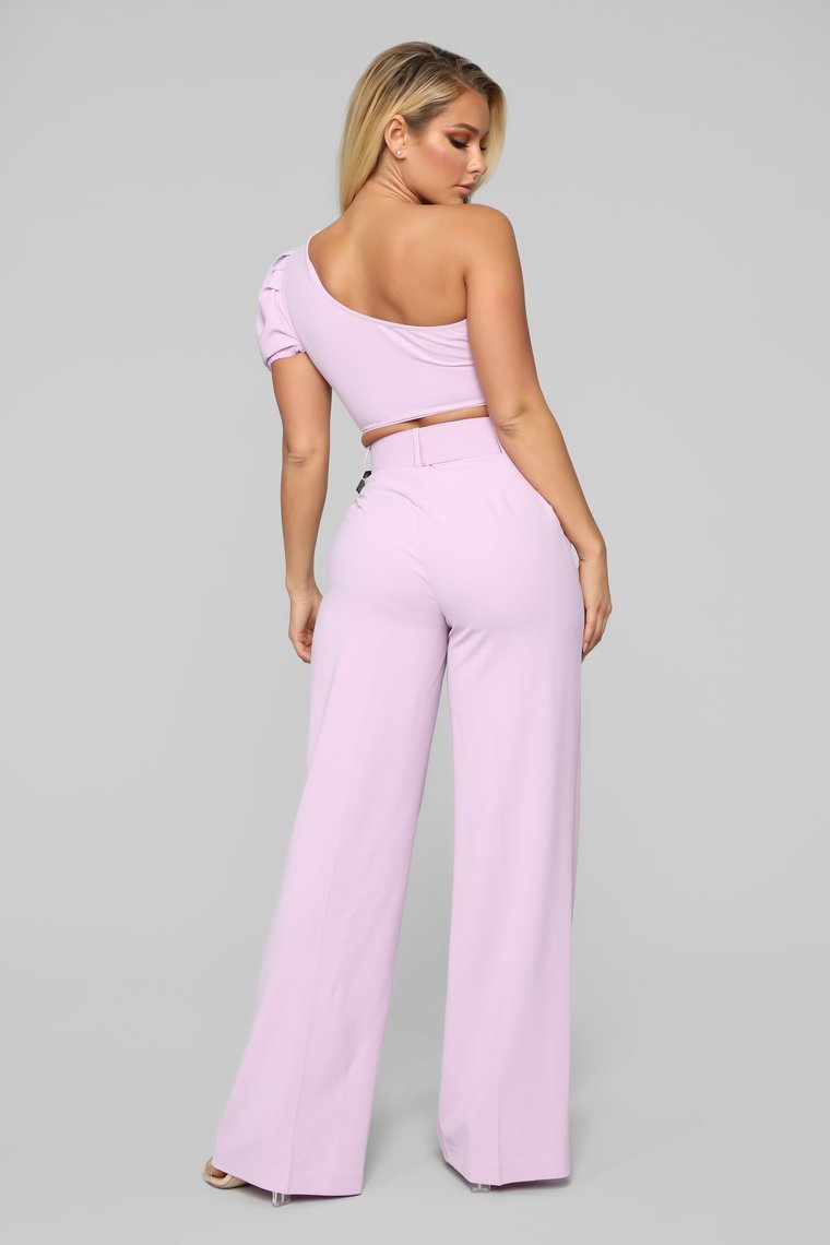 There's A Twist To It Pant Set - Lavender - jameswhite001