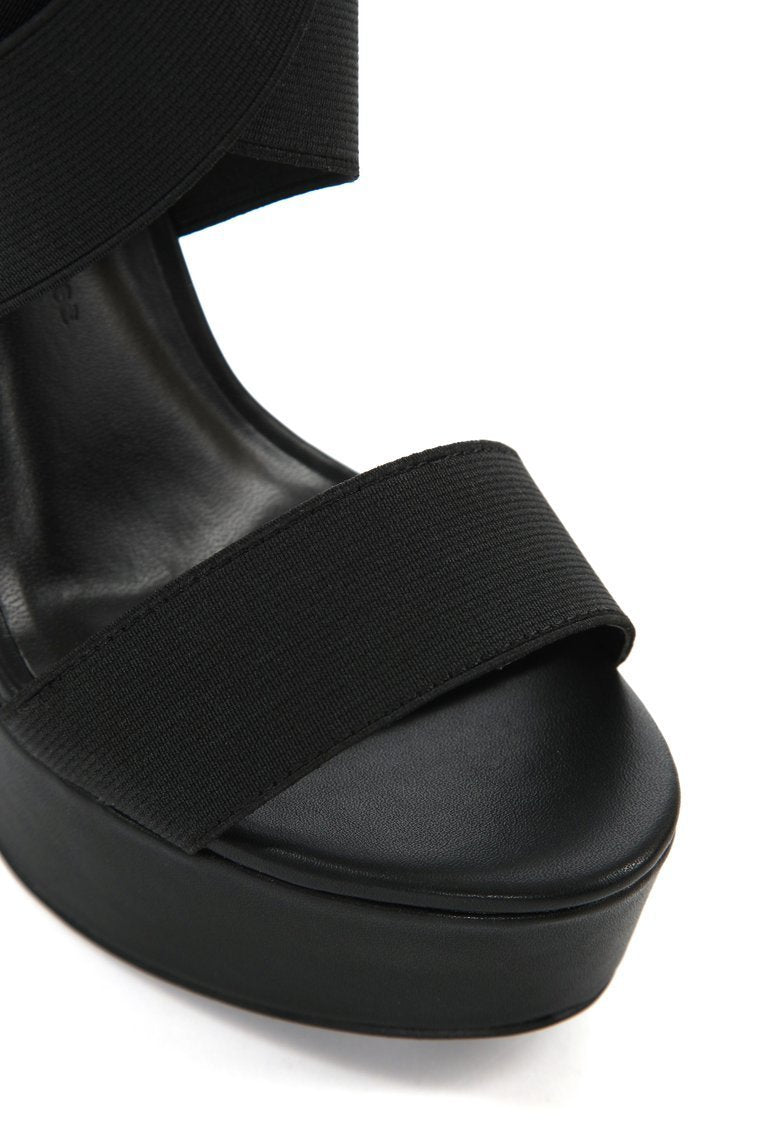 Thick Chick Heeled Sandal - Black - jameswhite001