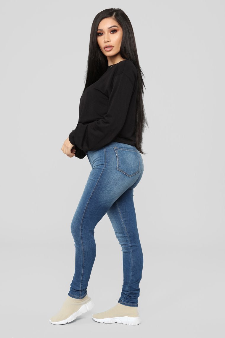 Throw It On Long Sleeve Top - Black - jameswhite001