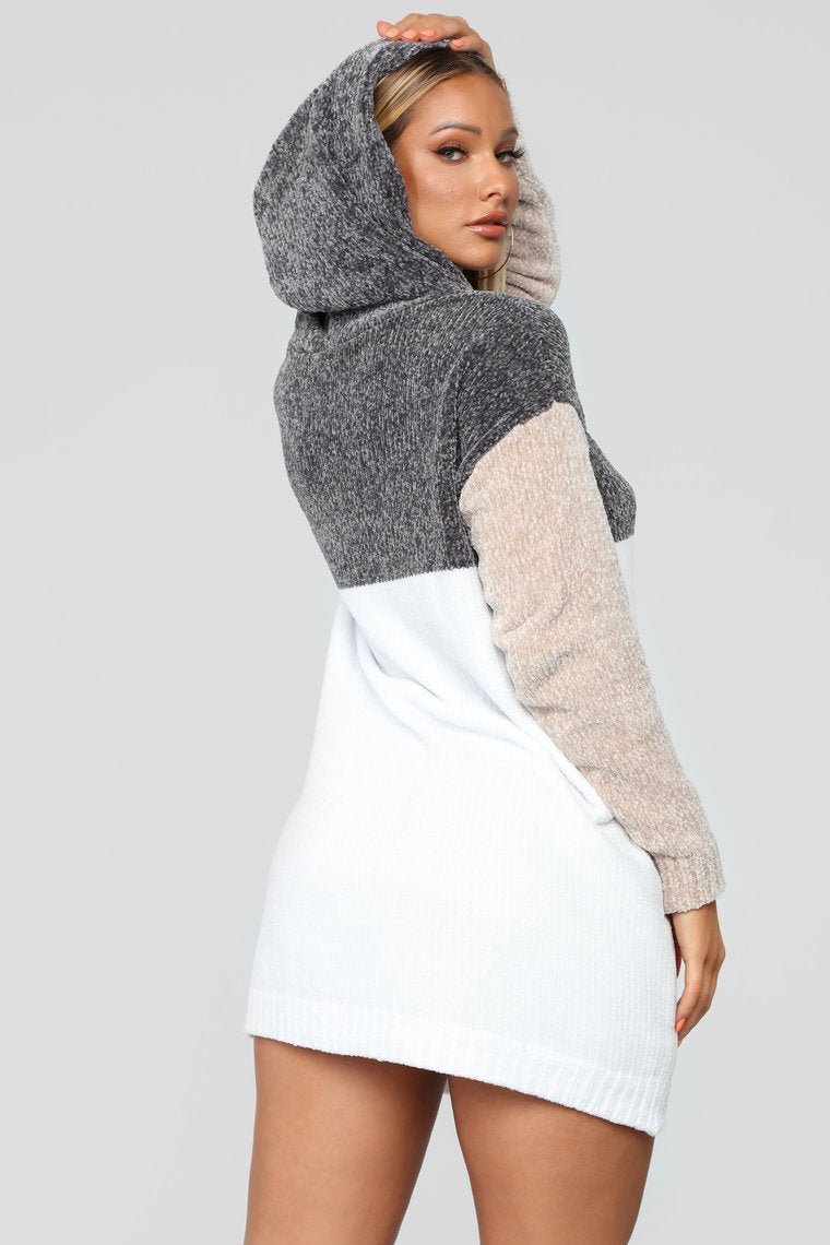 Throwin' Shade Sweater Dress - Black/Multi - jameswhite001