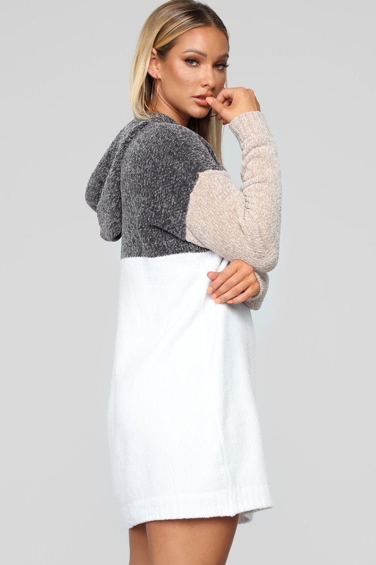 Throwin' Shade Sweater Dress - Black/Multi - jameswhite001