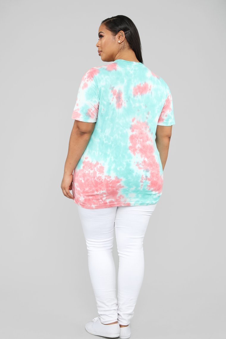 Till Death Tie Dye Tunic - Pink/Combo - jameswhite001