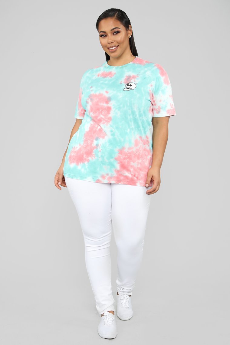 Till Death Tie Dye Tunic - Pink/Combo - jameswhite001