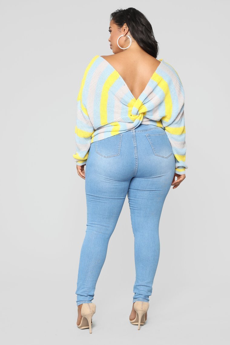 Time For You Sweater - Yellow/Combo - jameswhite001