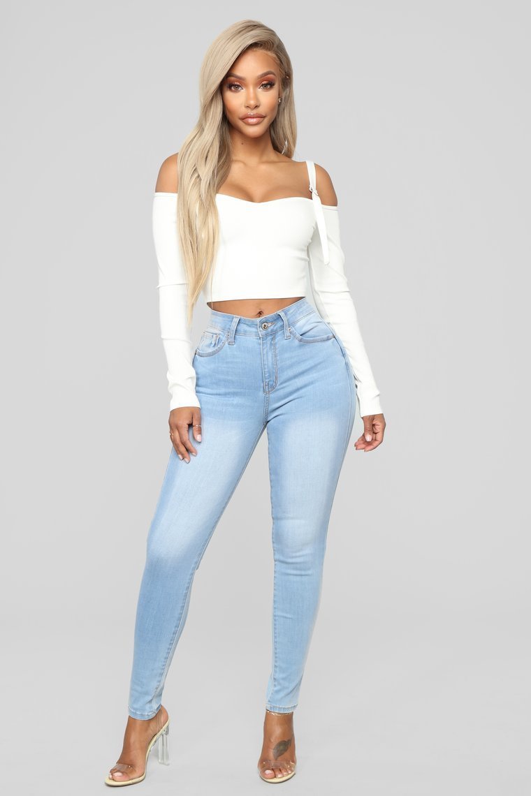 Today's Mood Cold Shoulder Top - Ivory - jameswhite001