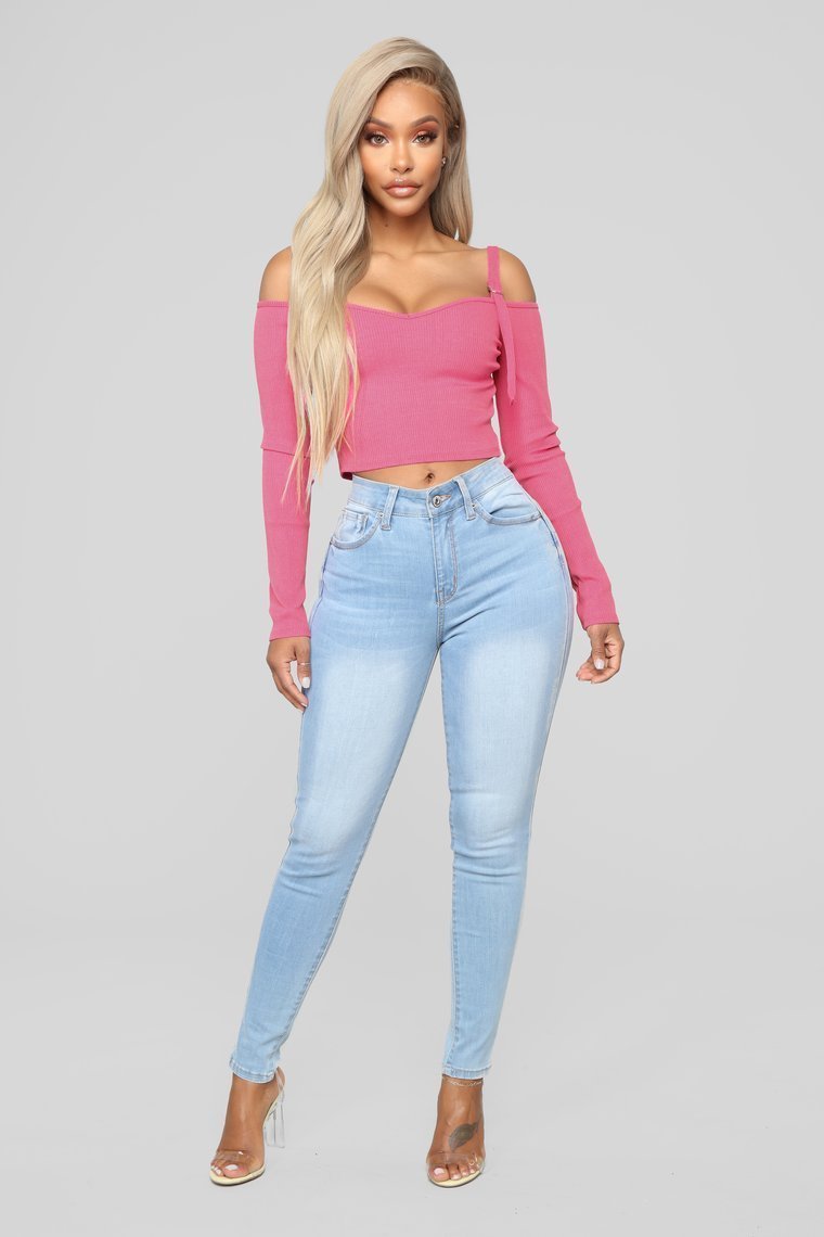 Today's Mood Cold Shoulder Top - Neon Pink - jameswhite001