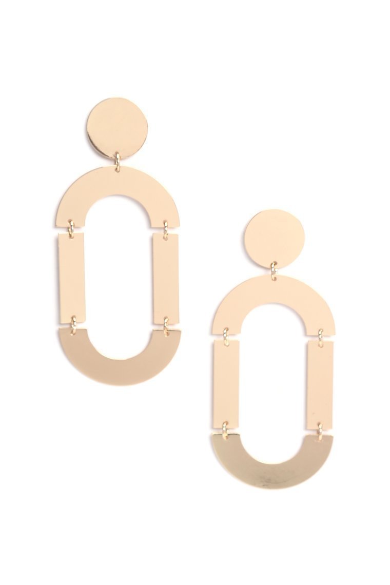 Too Much On Your Plate Earrings - Gold - jameswhite001