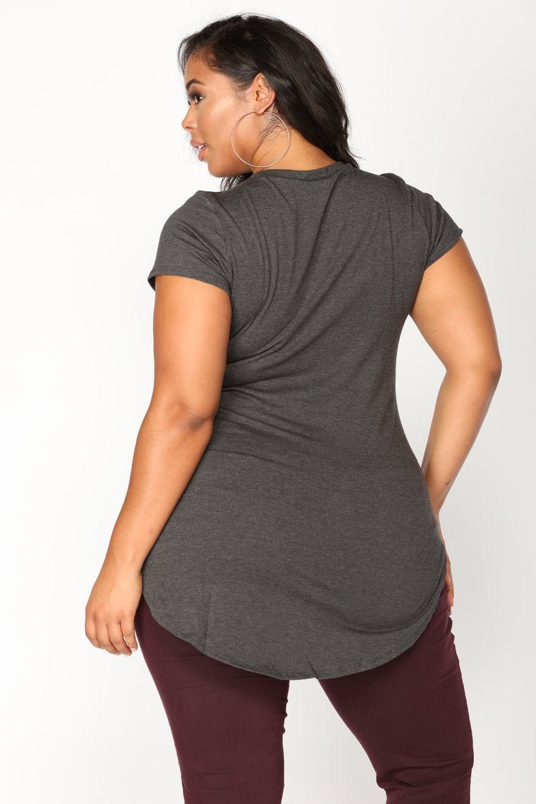 Tori Tunic - Charcoal - jameswhite001