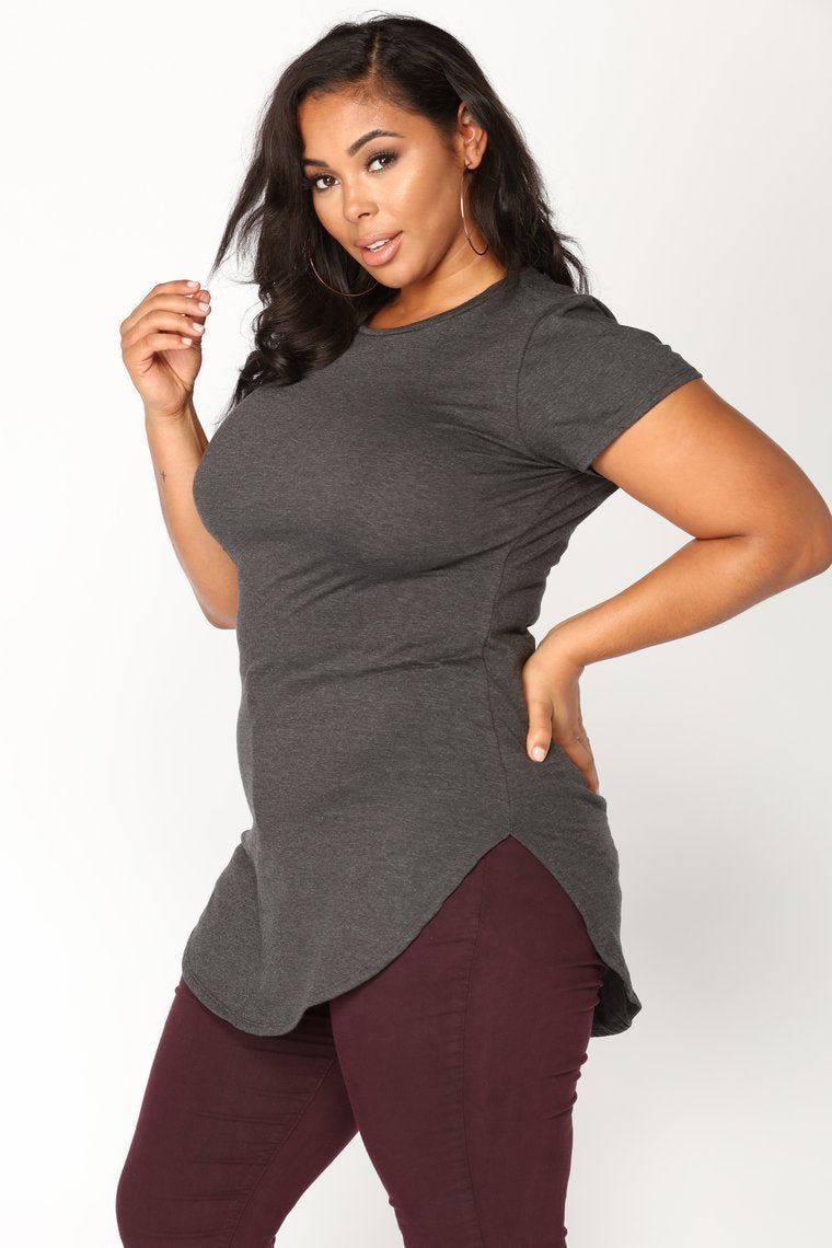 Tori Tunic - Charcoal - jameswhite001