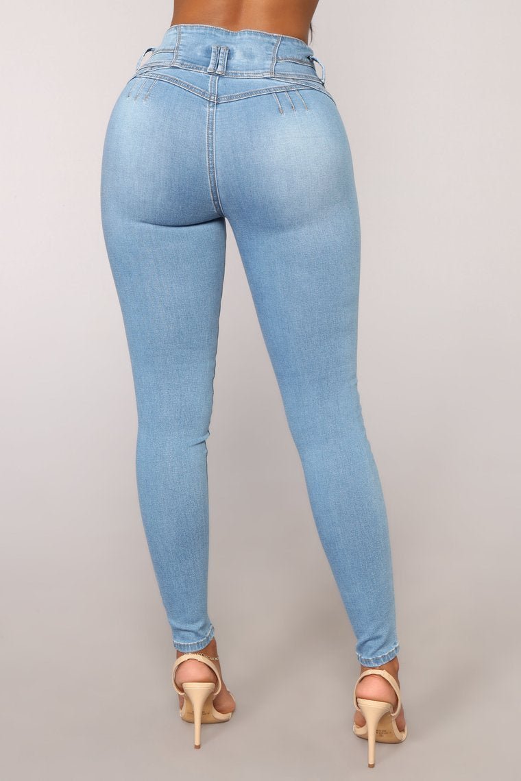 Trophy Booty Lifting Jeans - Light Blue Wash - jameswhite001