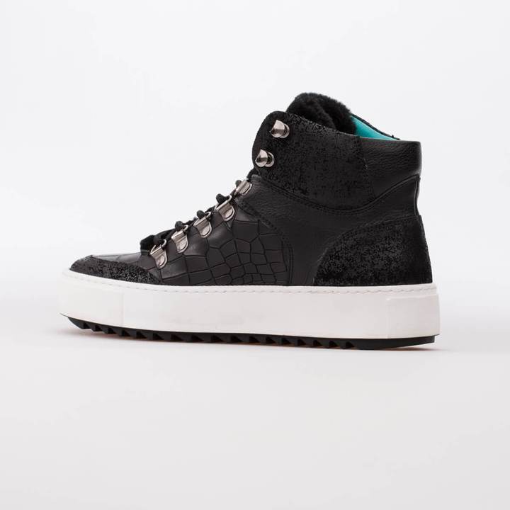 VICTORIA – LEATHER & FUR MIXED BLACK - jameswhite001