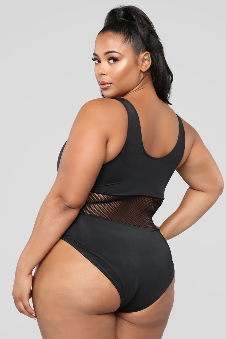 Waisted Swimsuit - Black - jameswhite001
