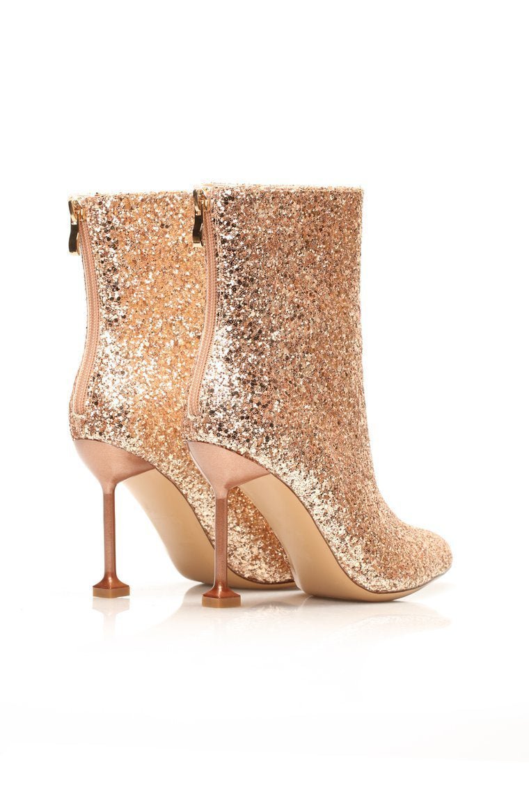 Watch Me Shine Bootie - Rosegold - jameswhite001
