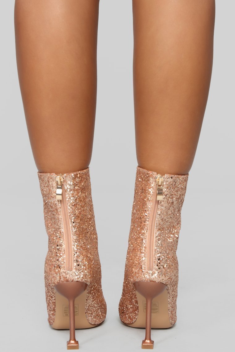 Watch Me Shine Bootie - Rosegold - jameswhite001