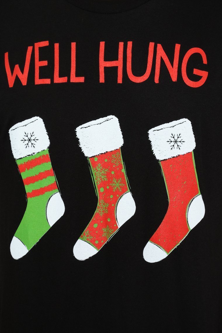 Well Hung Short Sleeve Tee - Black - jameswhite001