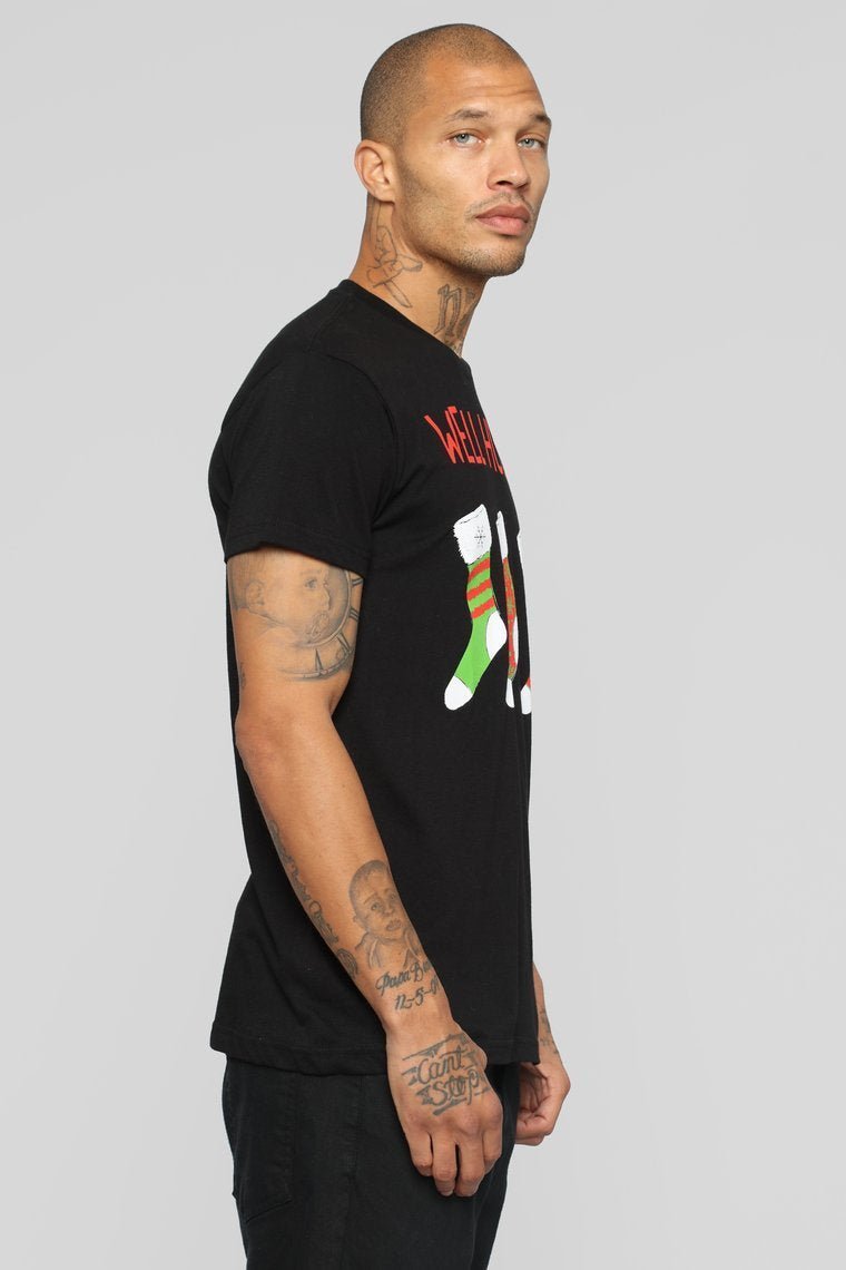 Well Hung Short Sleeve Tee - Black - jameswhite001