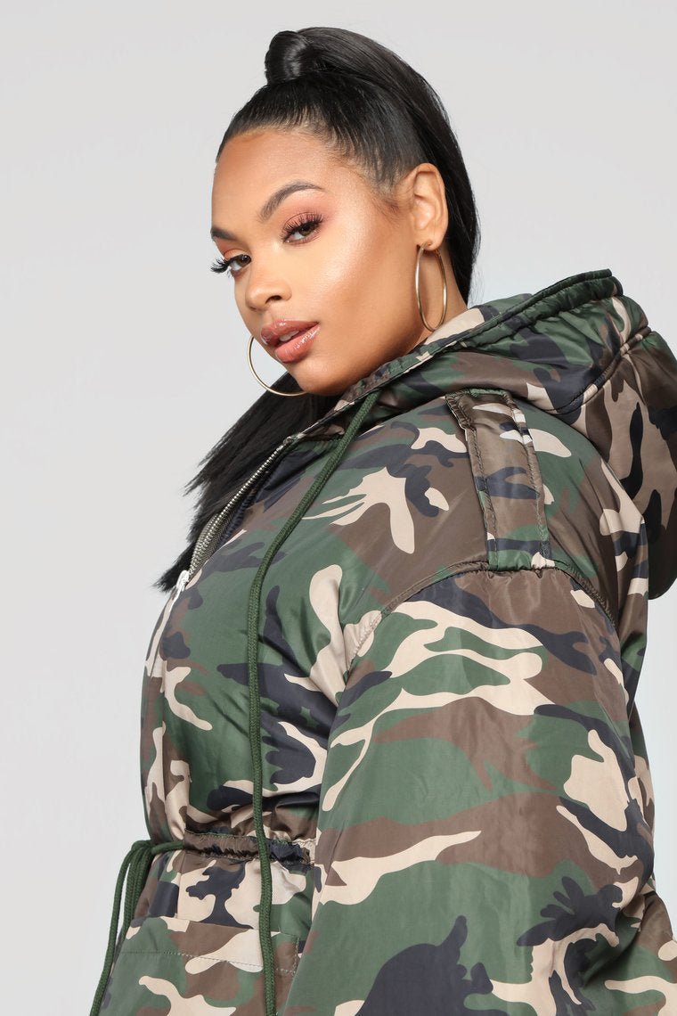 Wesley Camo Jacket - Olive - jameswhite001
