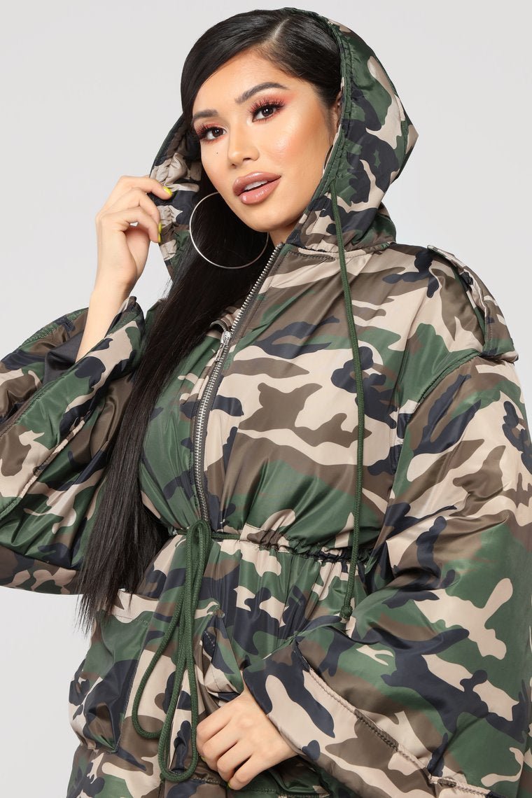 Wesley Camo Jacket - Olive - jameswhite001