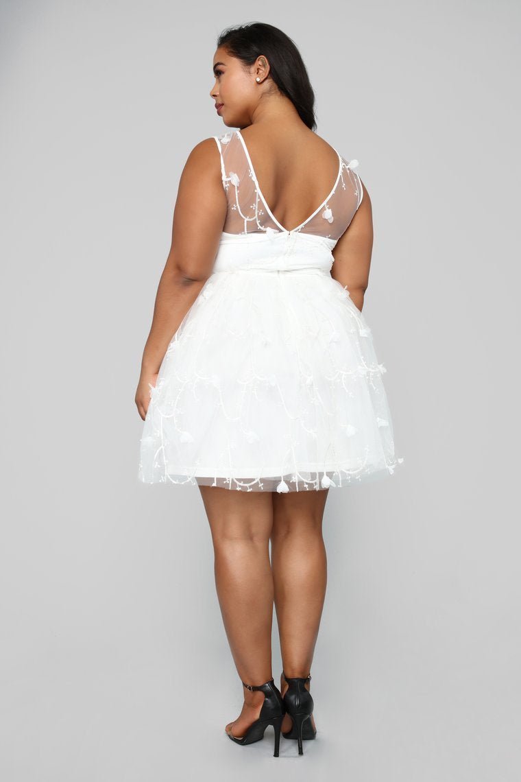 When We First Met Flare Dress - White - jameswhite001