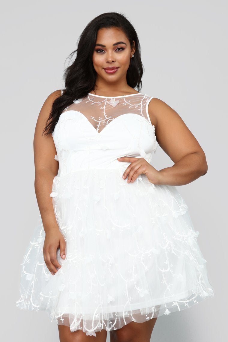 When We First Met Flare Dress - White - jameswhite001