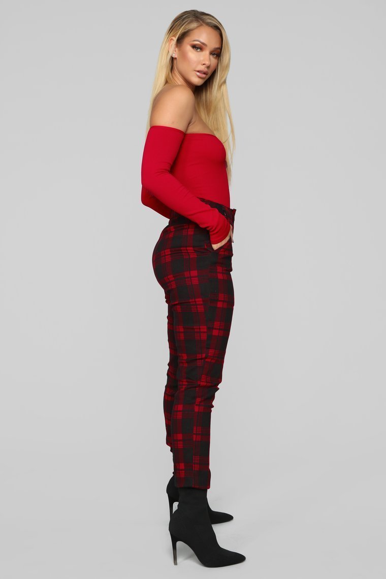 Wild One High Rise Jeans - Red - jameswhite001