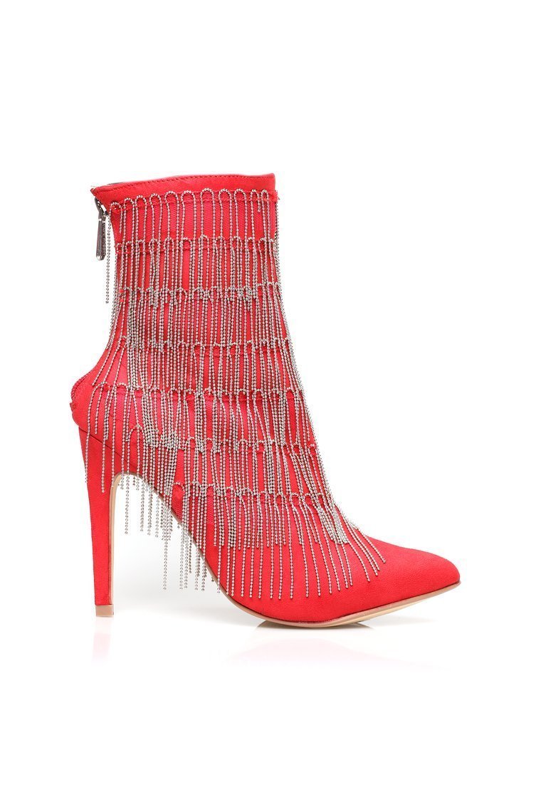 You Are A Rockstar Bootie - Red - jameswhite001