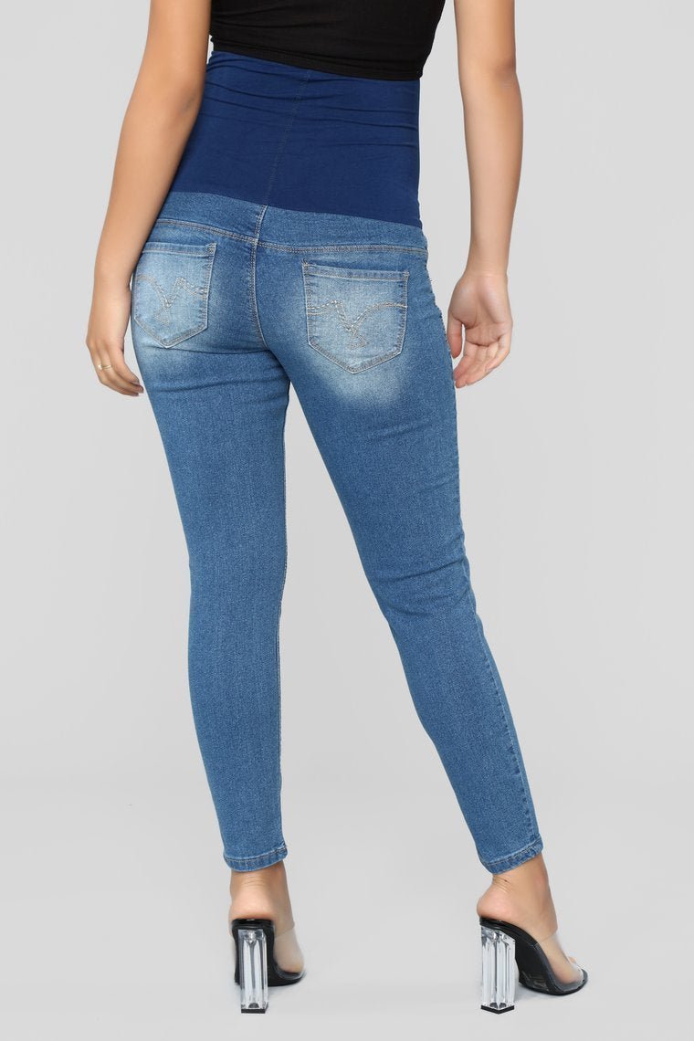 You Got This Maternity Skinny Jeans - Medium Blue Wash - jameswhite001