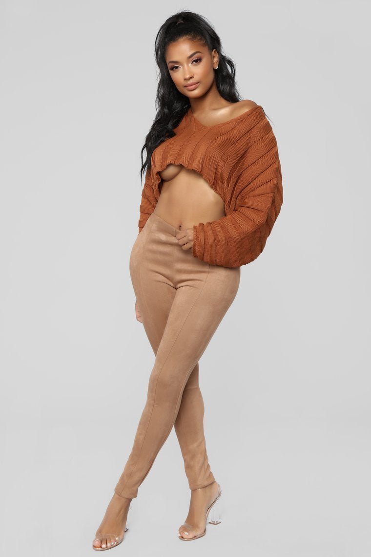 You Know Who I Am Suede Leggings - Mocha - jameswhite001