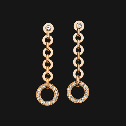 Boucles d'oreilles pendantes en or 18 carats