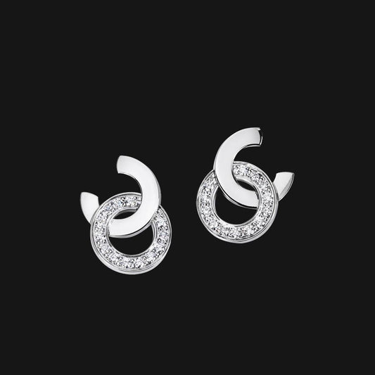 Boucles d'oreilles entrelacées 14 carats
