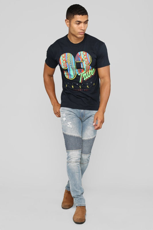 93 Mixtape Short Sleeve Tee - Black - jameswhite001