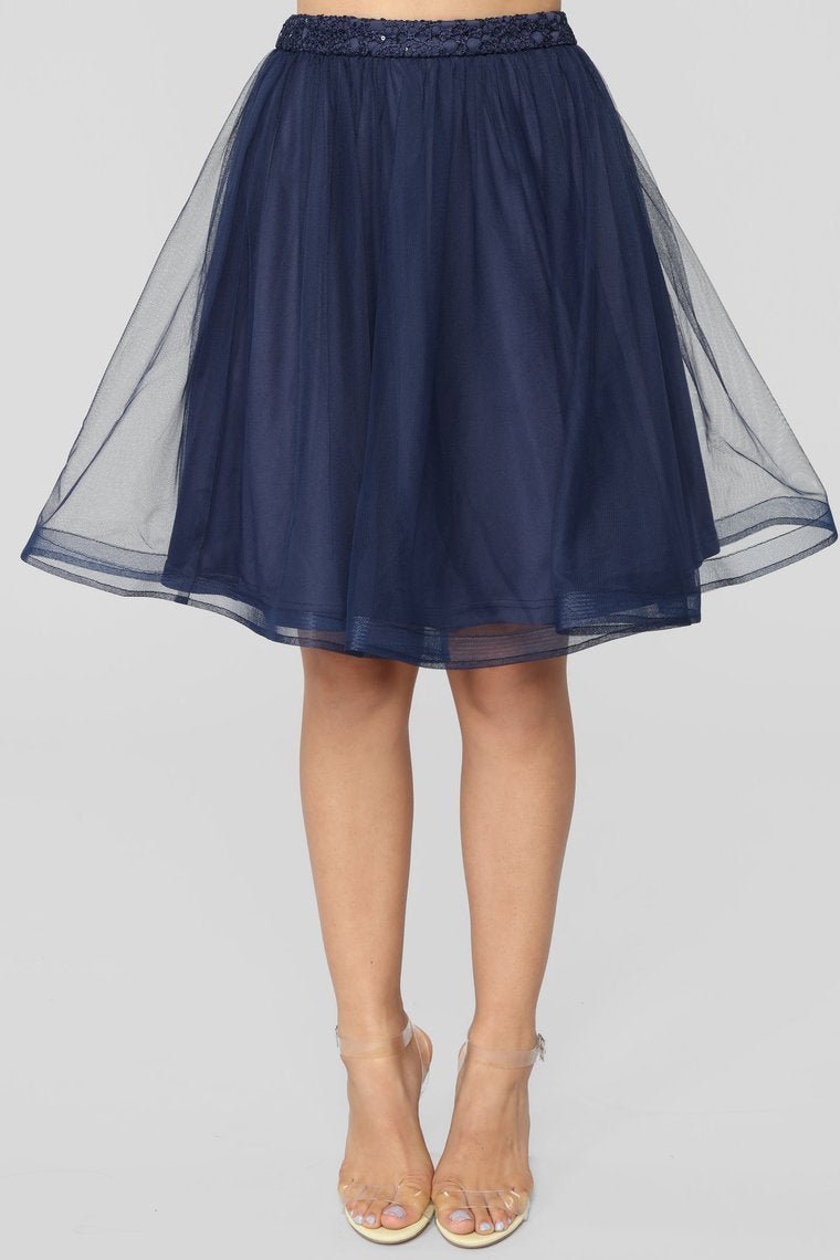 A Living Dream Lace Embroidered Set - Navy - jameswhite001