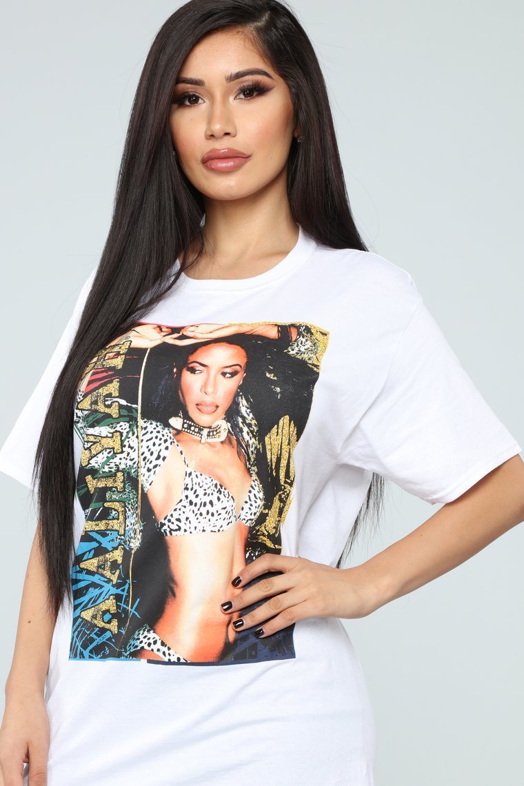 Aaliyah Tunic Tee - White - jameswhite001