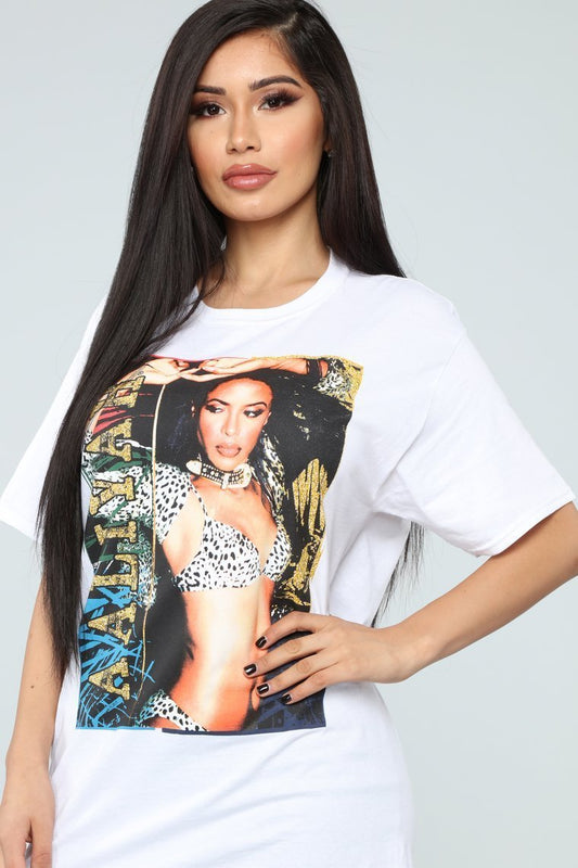 Aaliyah Tunic Tee - White - jameswhite001