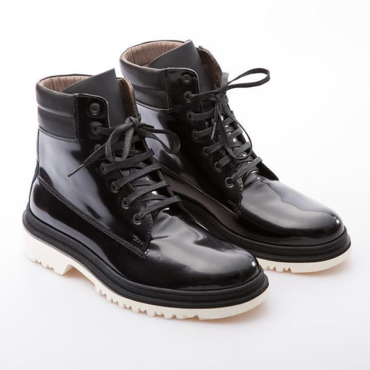 ALESSANDRO - BLACK - CALF LACK LEATHER - jameswhite001