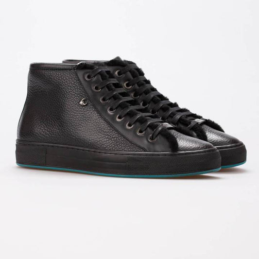 ALEXIS – LEATHER & FUR BLACK - jameswhite001